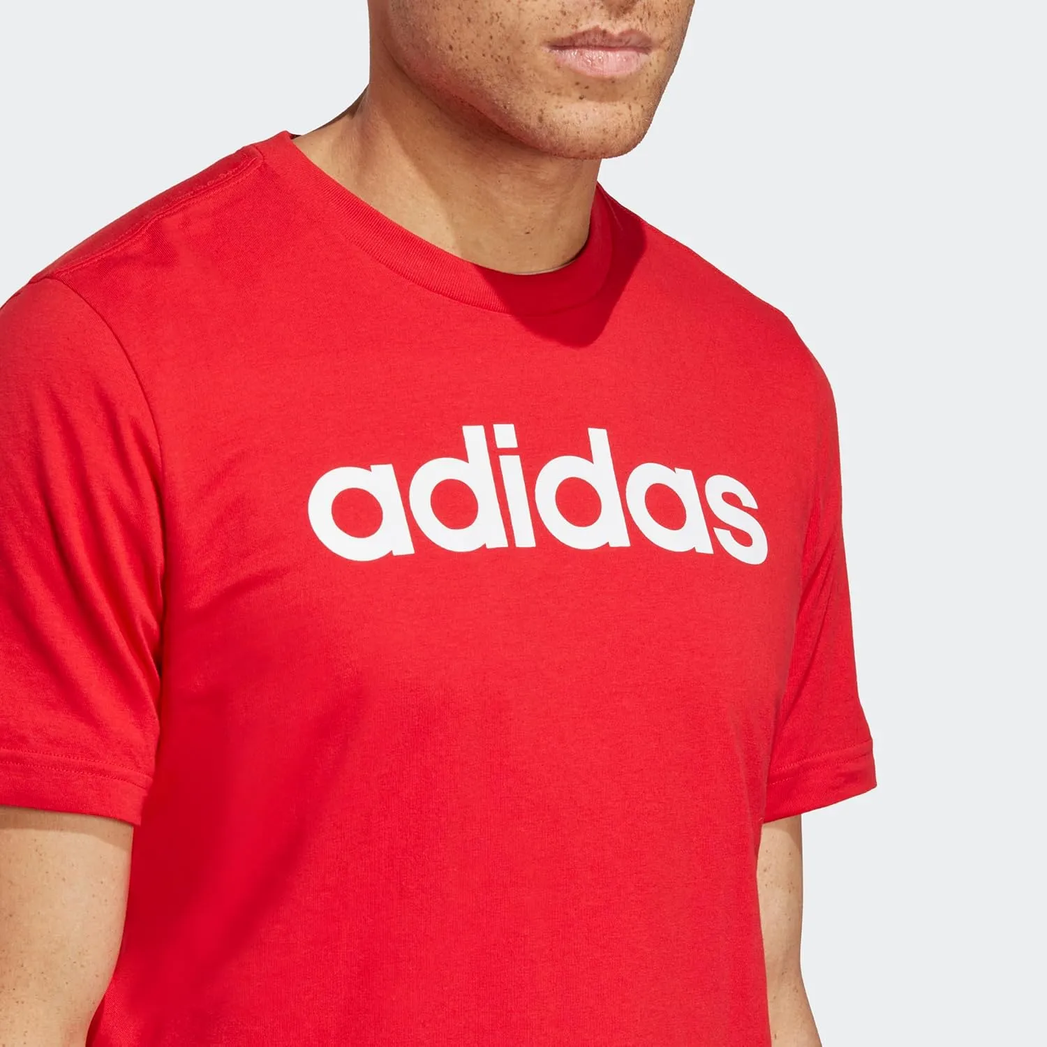 adidas Men's Essentials Single Jersey Linear Embroidered Logo T-Shirt