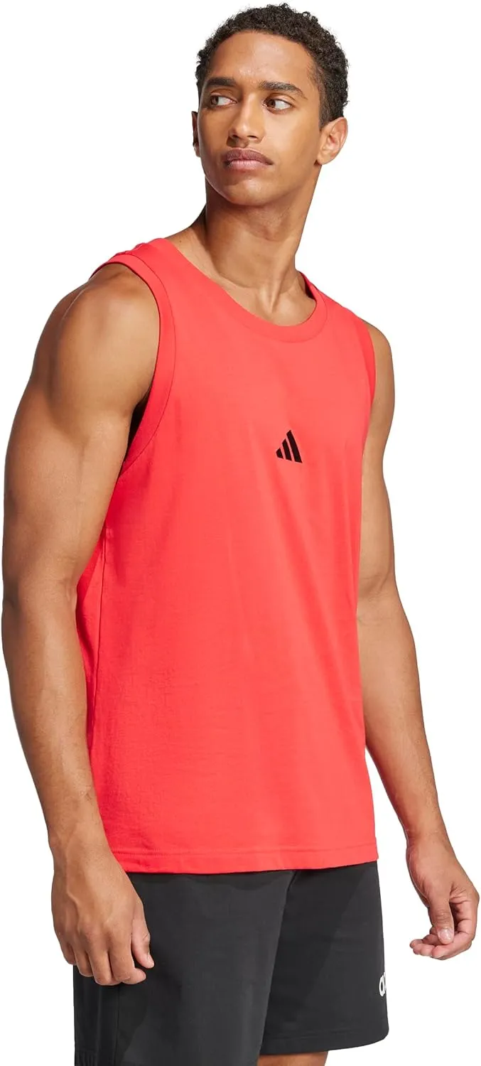 adidas Men's Essentials Small Logo Single Jersey Tank Top