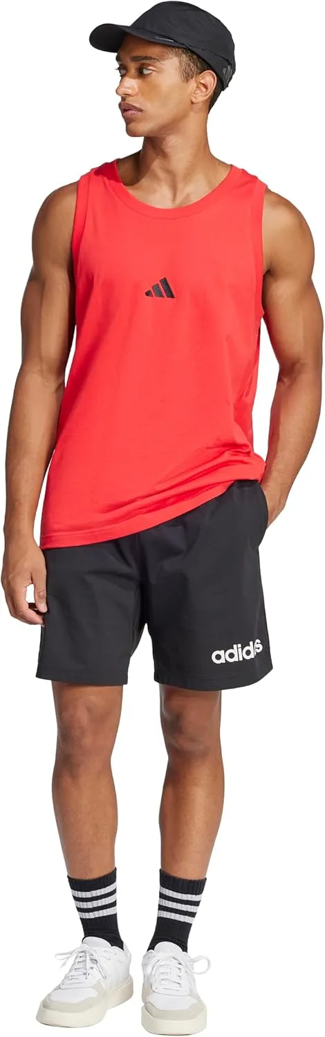 adidas Men's Essentials Small Logo Single Jersey Tank Top