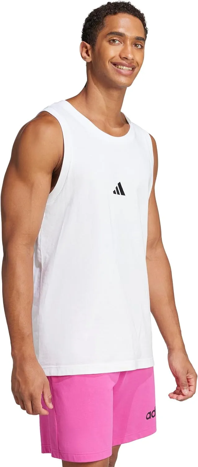 adidas Men's Essentials Small Logo Single Jersey Tank Top