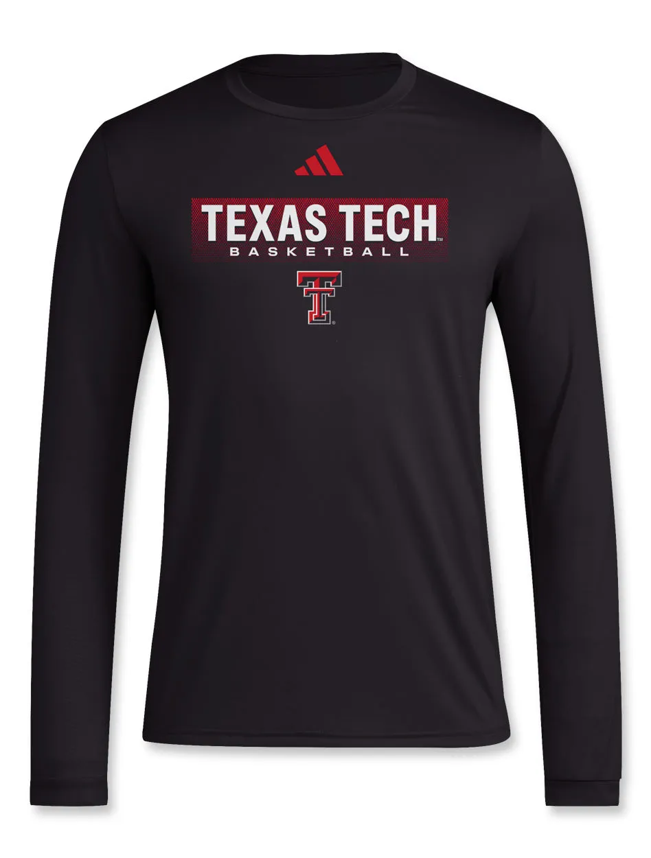 Adidas Texas Tech "Locker On-Court In The Fade" 2024 Long Sleeve T- Shirt