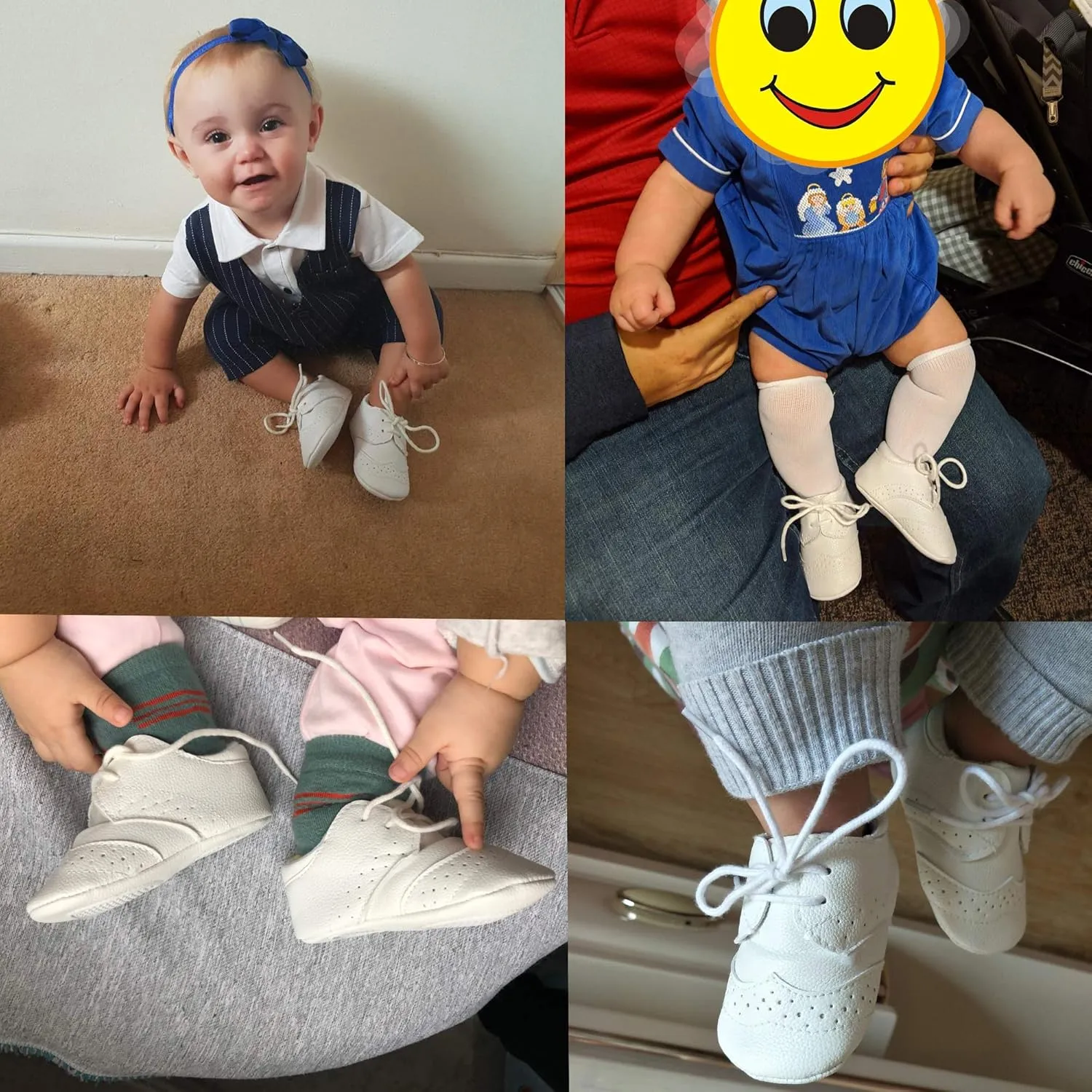 Baby Boys Girls Shoes ?Soft Sole Non-Slip PU Leather Baptism Christening Shoes Infant First Walker Shoes Toddler Crib Shoes Newborn Loafers Flats Shoes