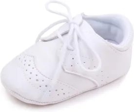 Baby Boys Girls Shoes ?Soft Sole Non-Slip PU Leather Baptism Christening Shoes Infant First Walker Shoes Toddler Crib Shoes Newborn Loafers Flats Shoes