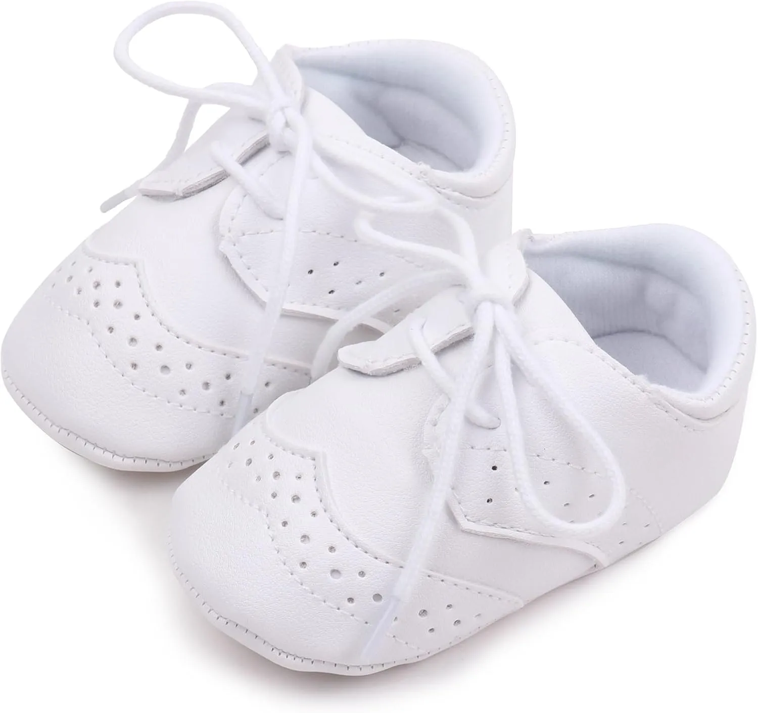 Baby Boys Girls Shoes ?Soft Sole Non-Slip PU Leather Baptism Christening Shoes Infant First Walker Shoes Toddler Crib Shoes Newborn Loafers Flats Shoes