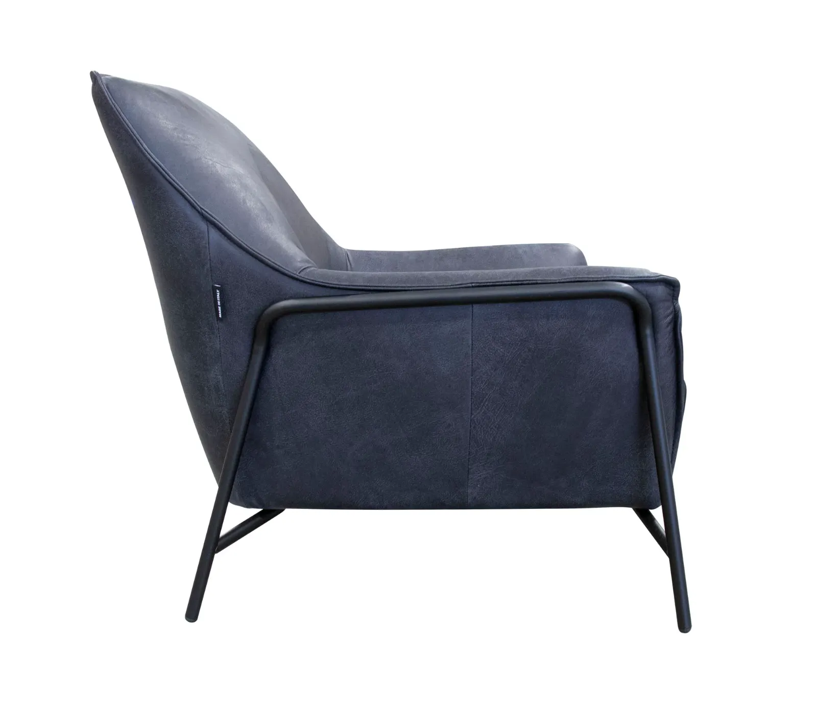 Birba Accent Chair - Natural Black Leather