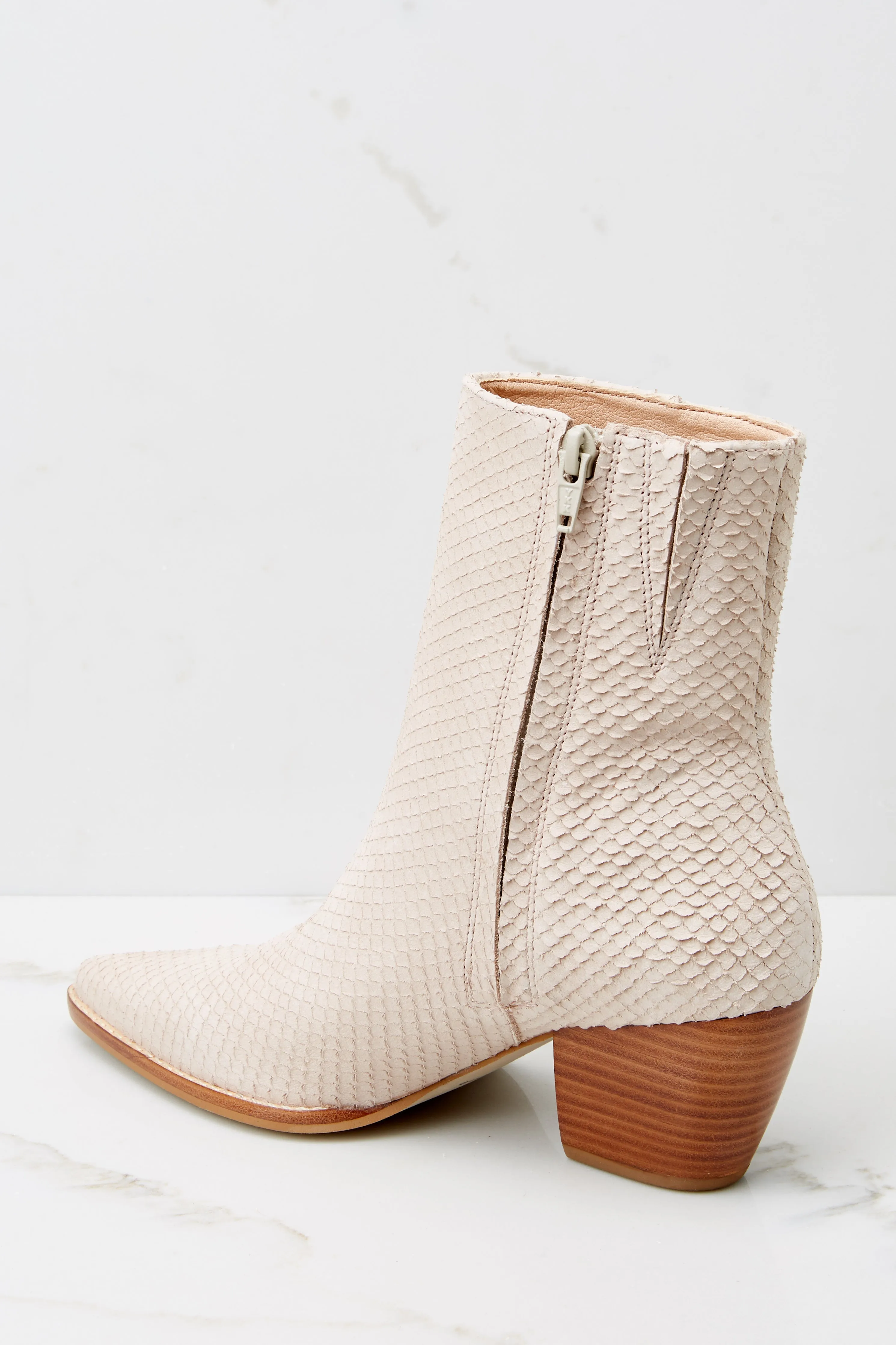 Caty Blush Snake Ankle Boots