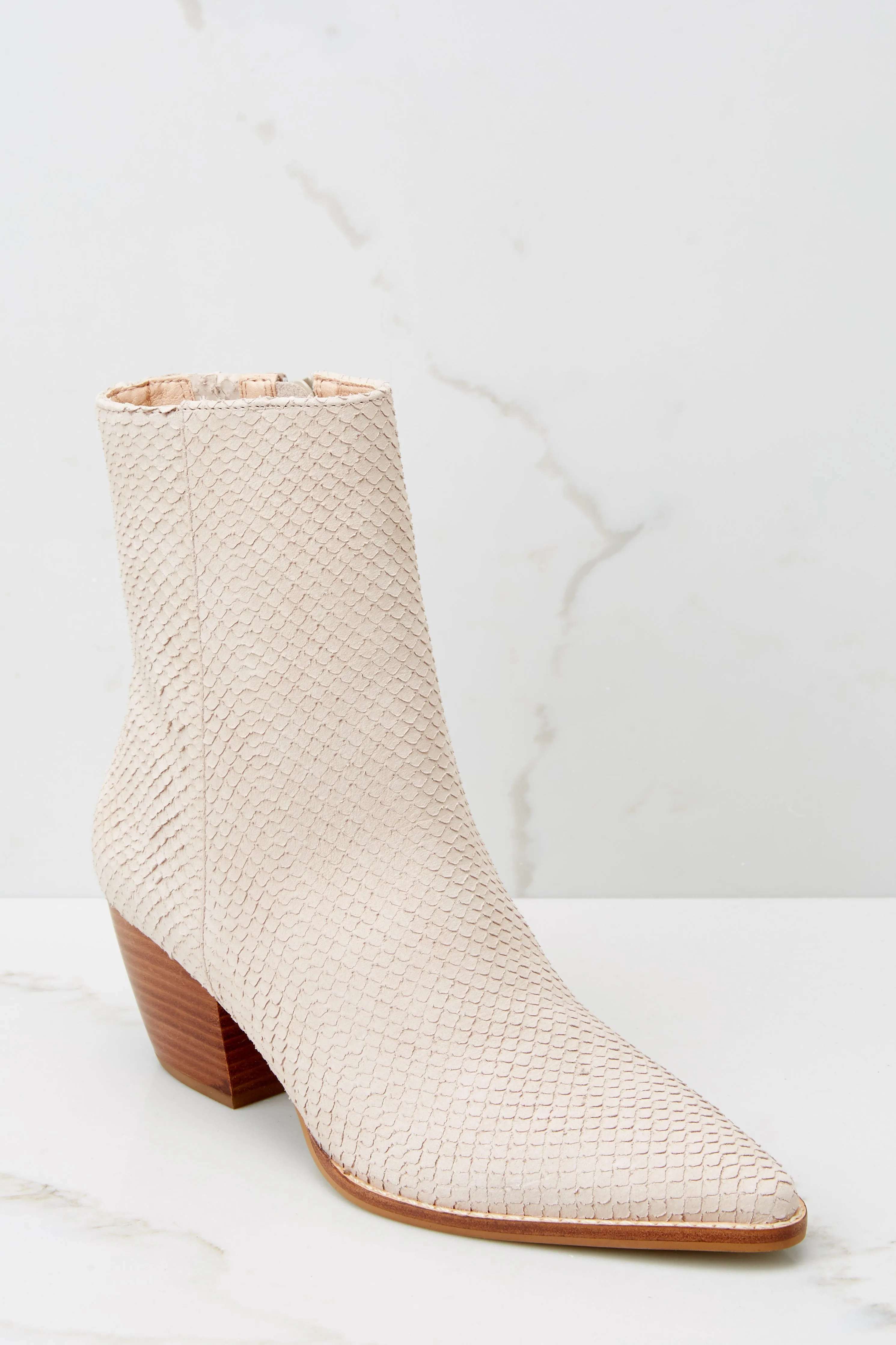 Caty Blush Snake Ankle Boots