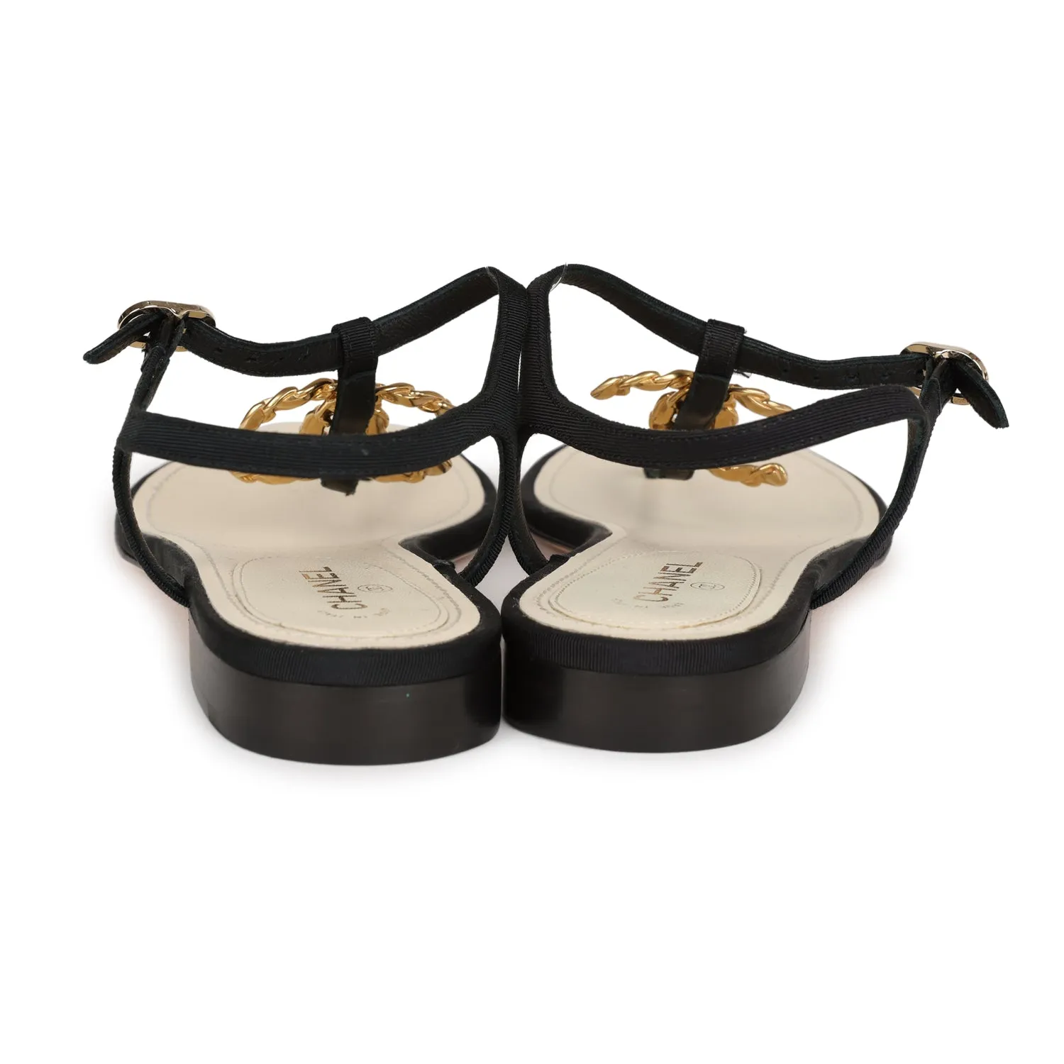 Chanel Jeweled CC Thong Sandals 37 EU