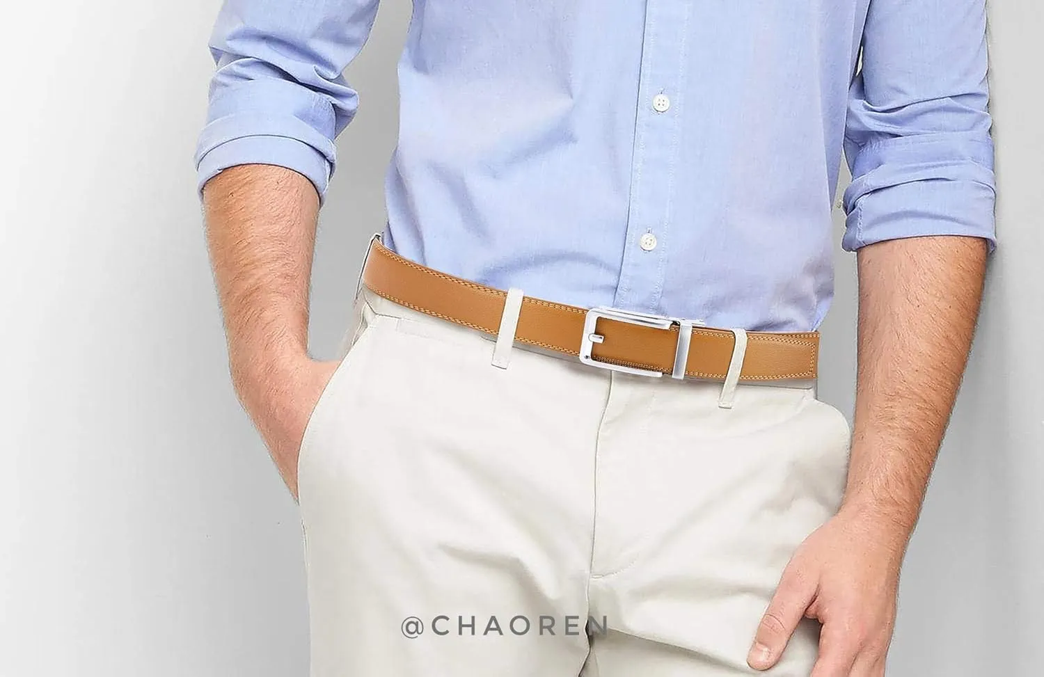 CHAOREN Click Belts for Men - Mens Ratchet Belt 1 3/8" for Dress Pants - Perfect Companion to Men's Oxfords