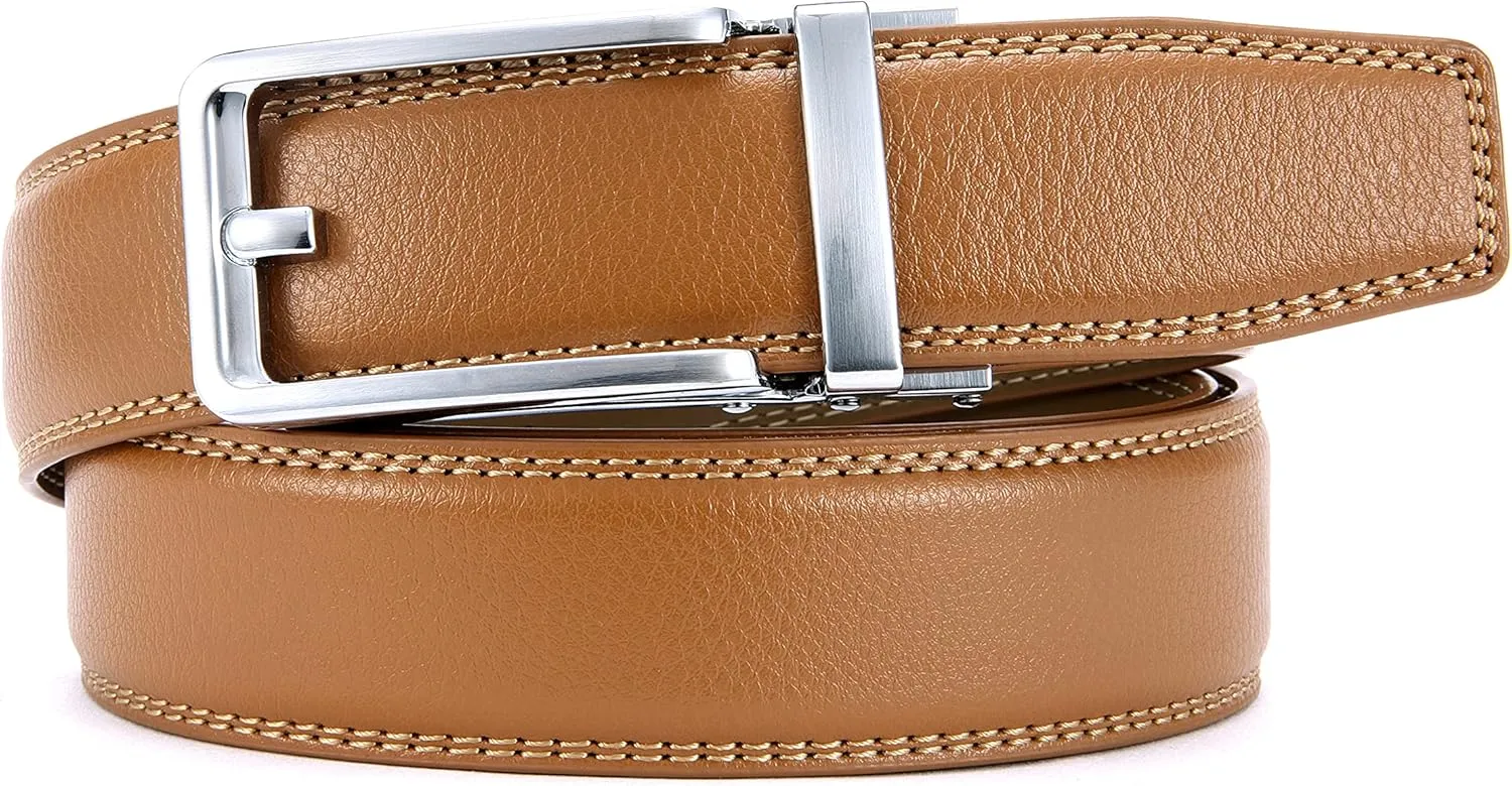 CHAOREN Click Belts for Men - Mens Ratchet Belt 1 3/8" for Dress Pants - Perfect Companion to Men's Oxfords