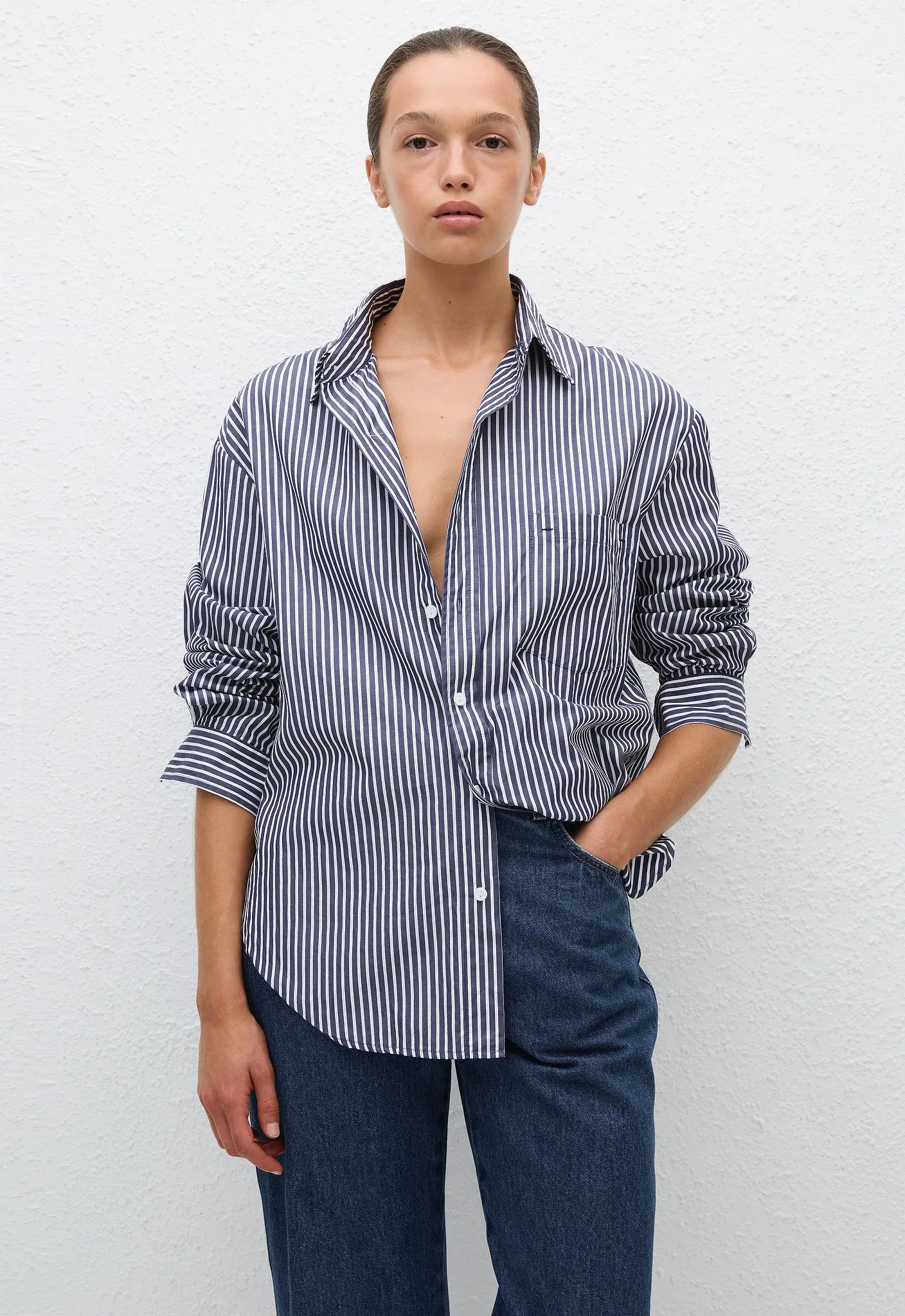 Classic Stripe Shirt - Navy Stripe