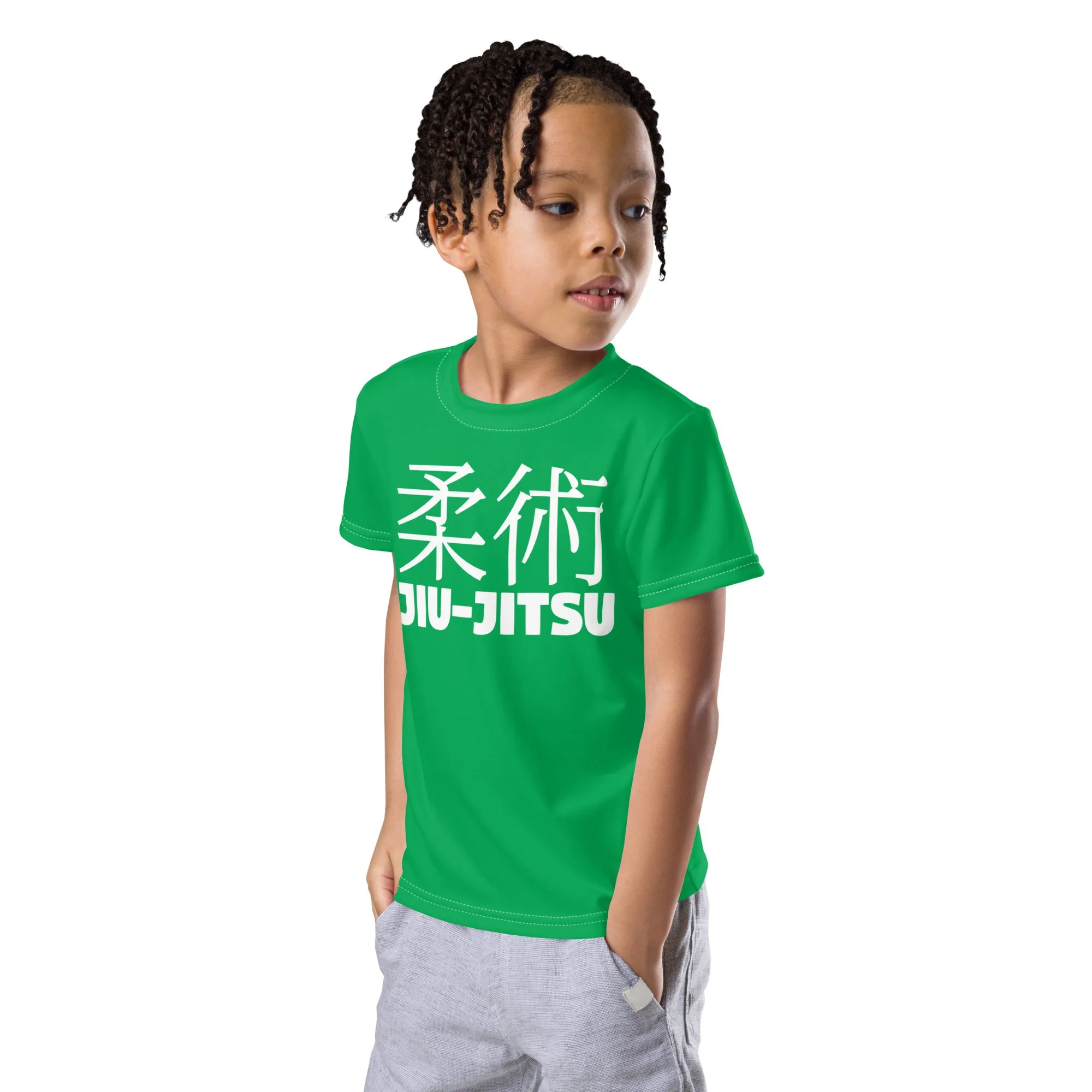Comfortable Mobility: Boy's Short Sleeve Classic Jiu-Jitsu Rash Guard - Jade