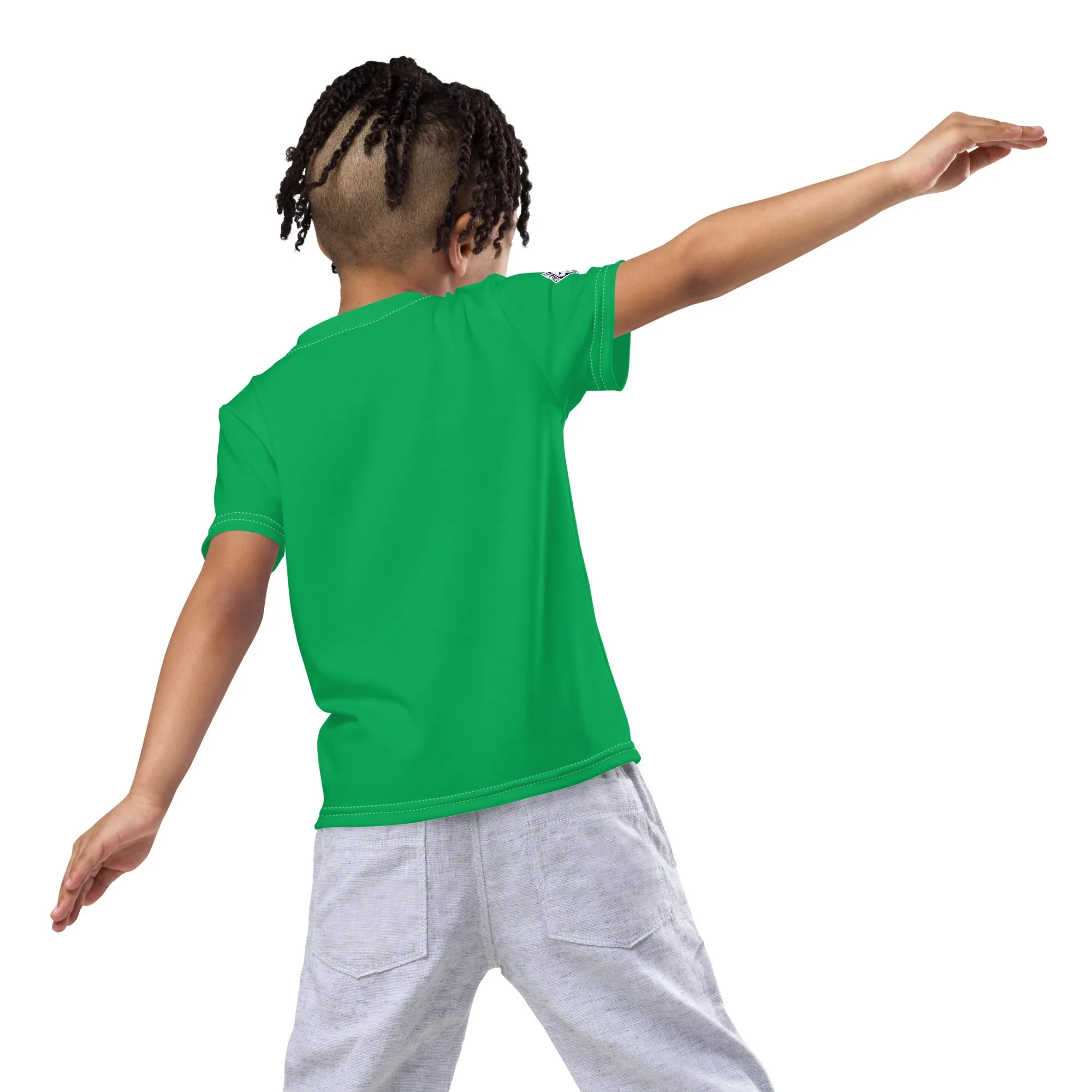 Comfortable Mobility: Boy's Short Sleeve Classic Jiu-Jitsu Rash Guard - Jade