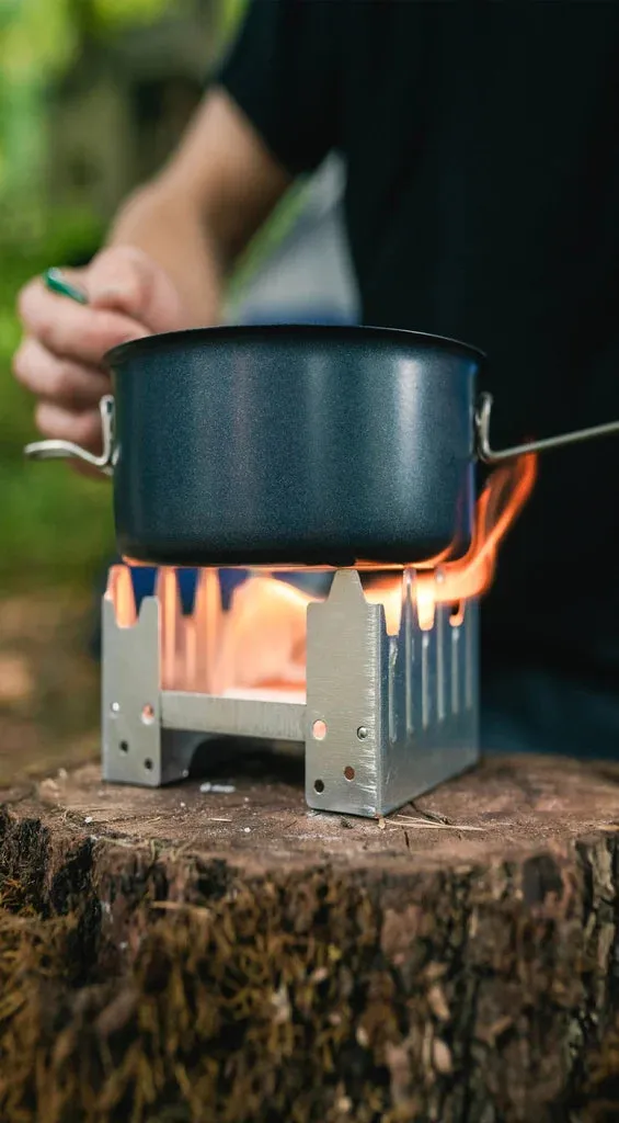 Emergency Folding Stove with Fuel Cubes