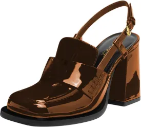 FOWT Women Platform Square Toe Loafers Chunky High Heel Slingback Pumps Slip on Daily Street Shoes Size 4-16 US