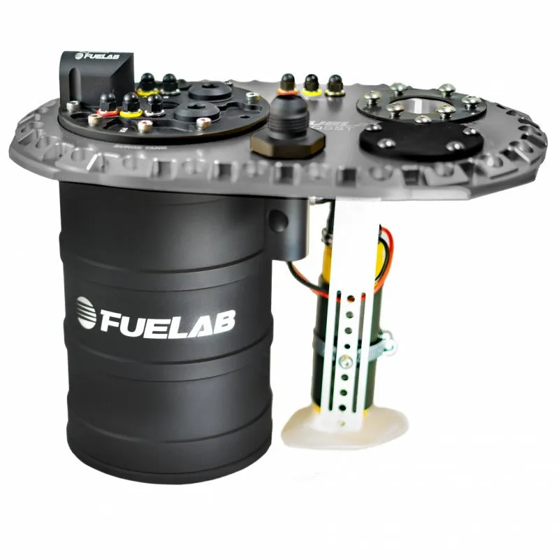 FUELAB 62710-1 Fuel System QSST Titanium with Surge Tank Pump Dual FUELAB 49442, no lift pump