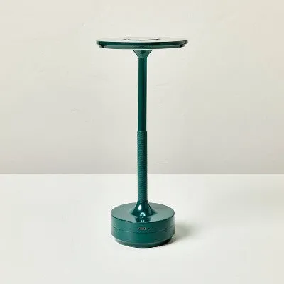 New - Portable Indoor/Outdoor LED Tabletop Lamp Green - Hearth & Hand with Magnolia