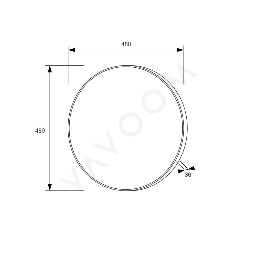Oxford Bathroom Round Mirror