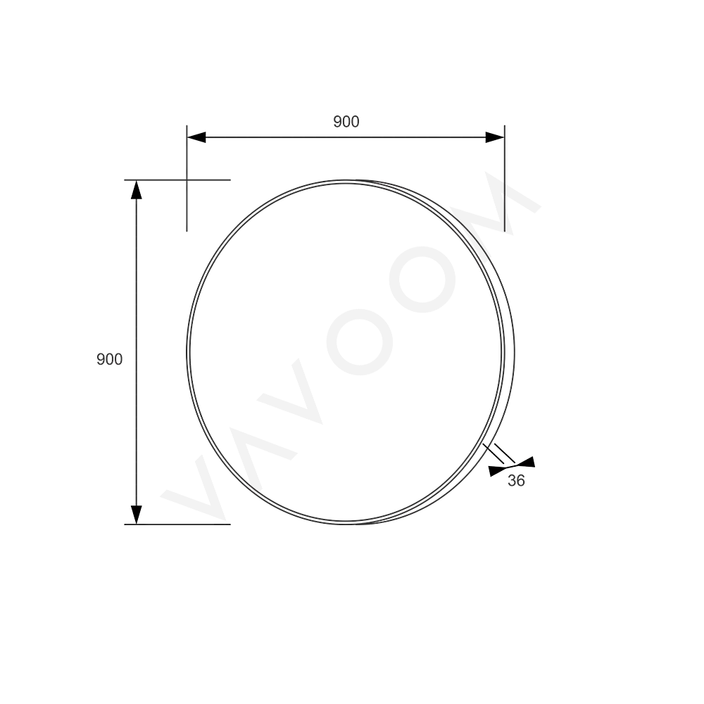 Oxford Bathroom Round Mirror