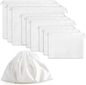 Peohud 9 Pack Dust Cover Storage Bags, Purse Dust Bags with Drawstring, Large Silk Cloth Travel Storage Pouch for Handbags Shoulder Bags Purses Shoes Luggage