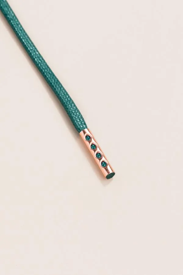 Pine Green | Flat Waxed Shoelaces