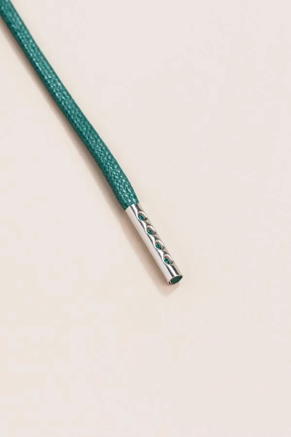 Pine Green | Flat Waxed Shoelaces