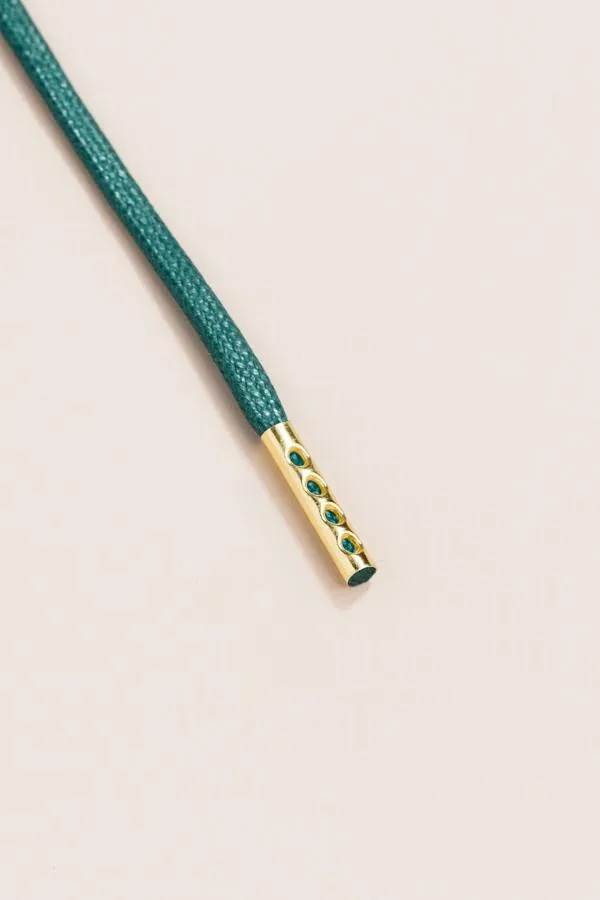 Pine Green | Flat Waxed Shoelaces