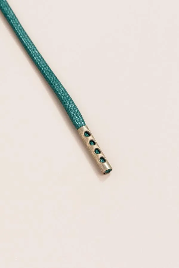 Pine Green | Flat Waxed Shoelaces