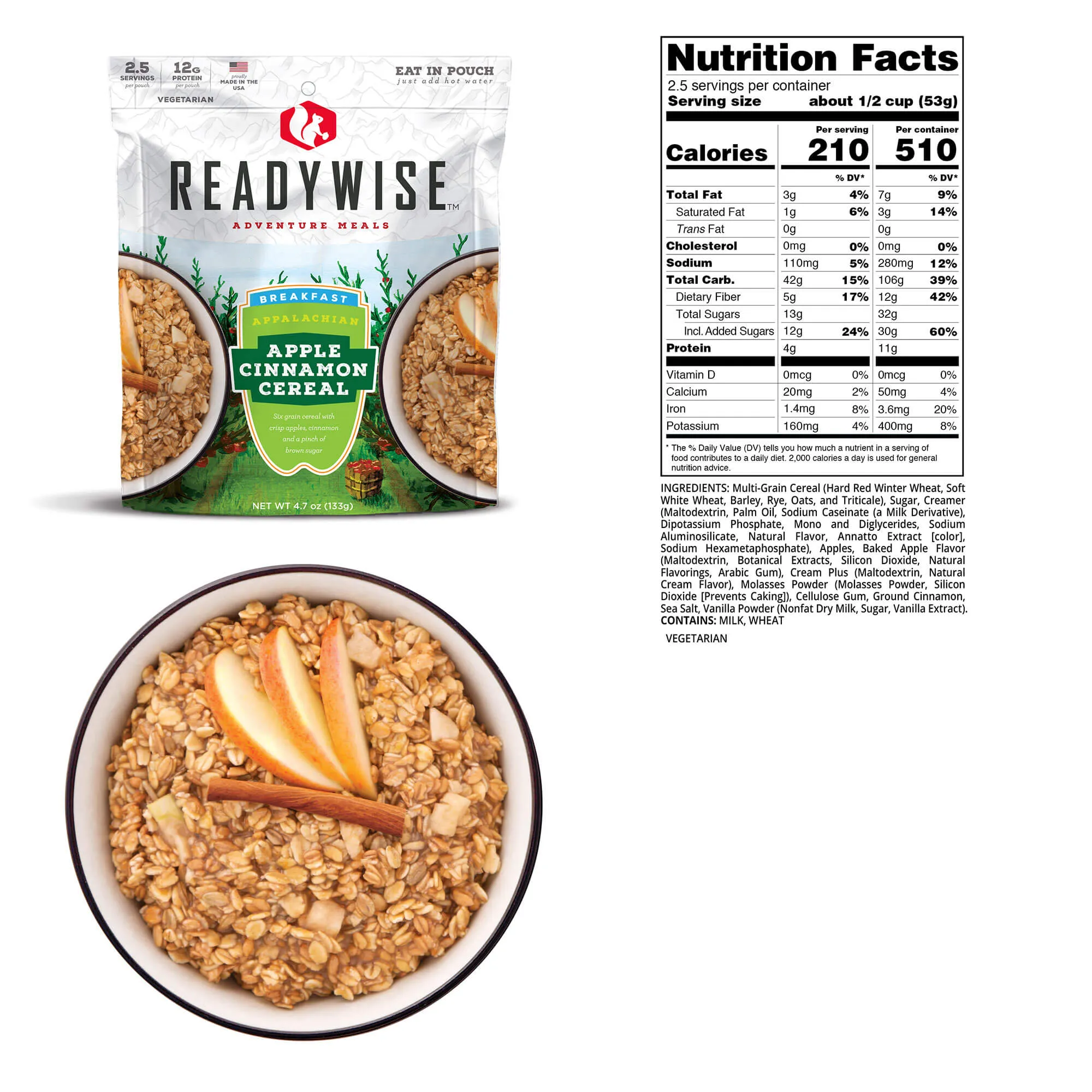 ReadyWise - Appalachian Apple Cinnamon Cereal - 6 Pack