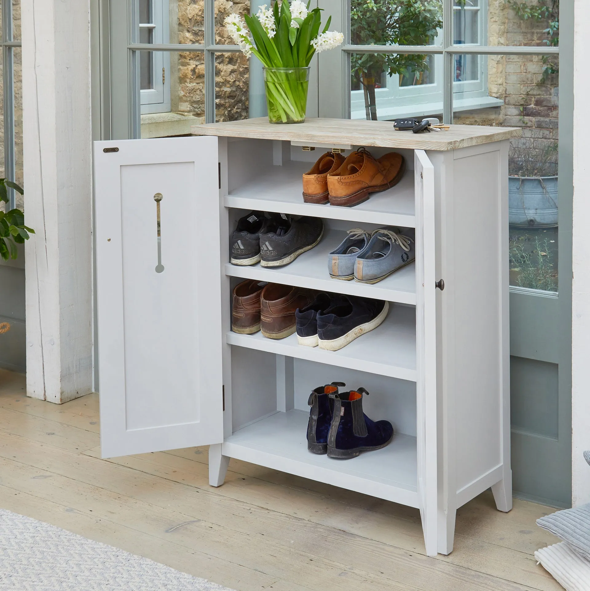 Ridley Grey Shoe Storage Cupboard